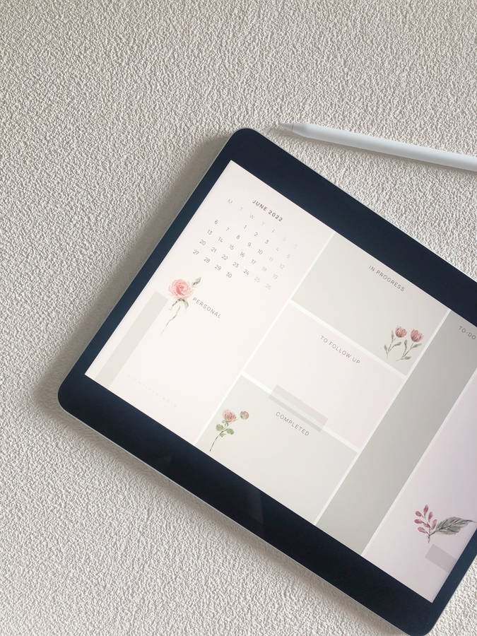 Tablet Desktop Organizer Wallpaper