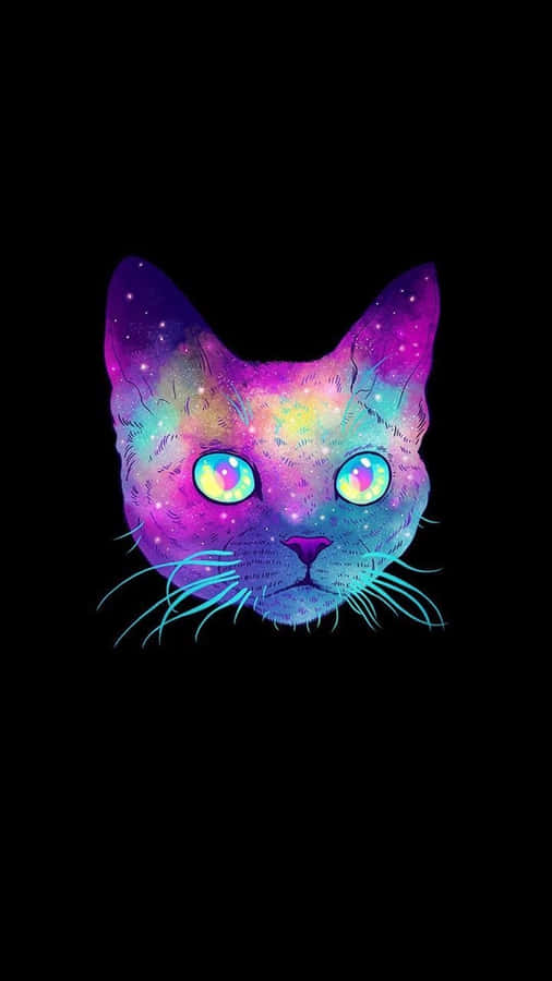 Take A Journey Through Space With Galaxy Cat Wallpaper