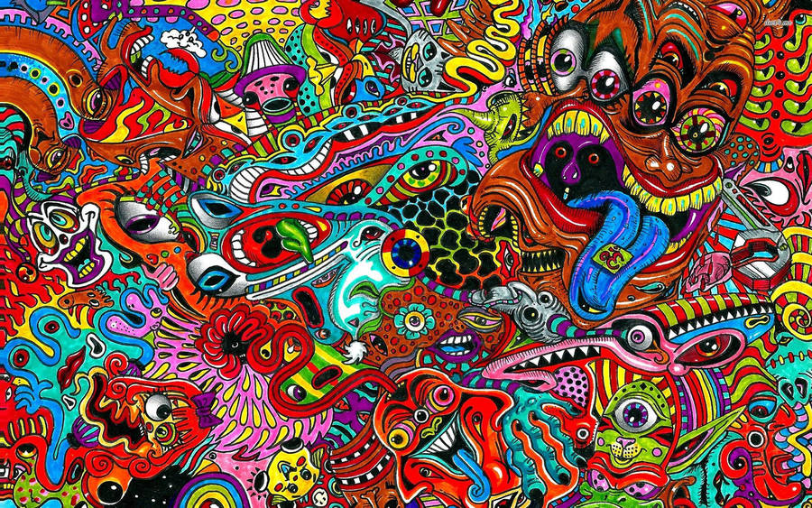 Take A Trip To The Psychedelic World Wallpaper
