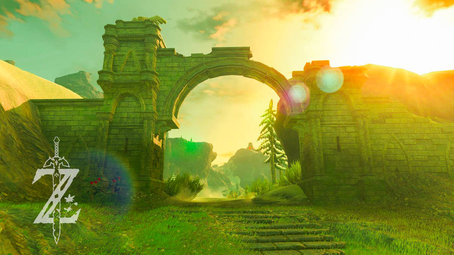 Take On The Wild With Link In The Legend Of Zelda: Breath Of The Wild Wallpaper