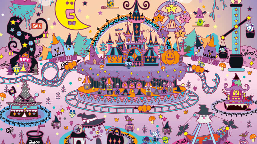 Tamagotchi Halloween Theme Wallpaper