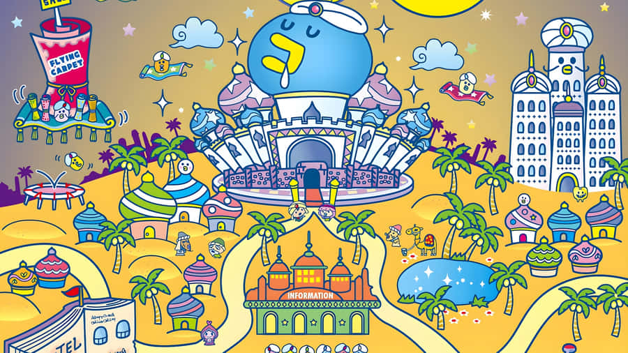 Tamagotchi World Map Wallpaper