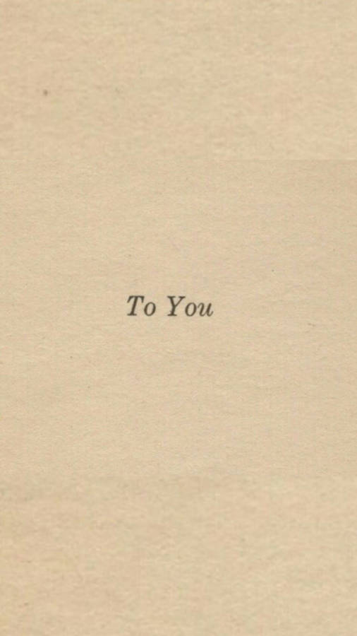 Tan Aesthetic With Quotation Wallpaper