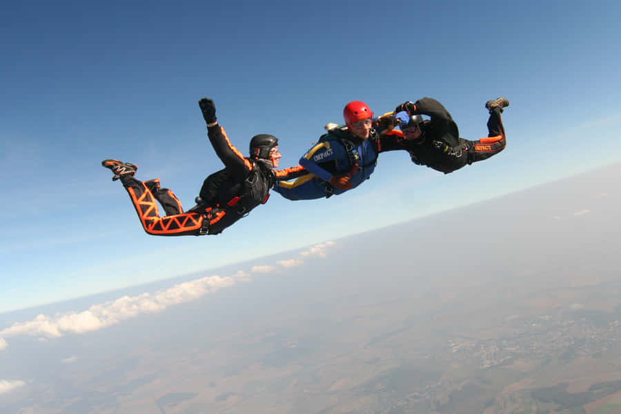 Tandem Jumping Skydiving Wallpaper