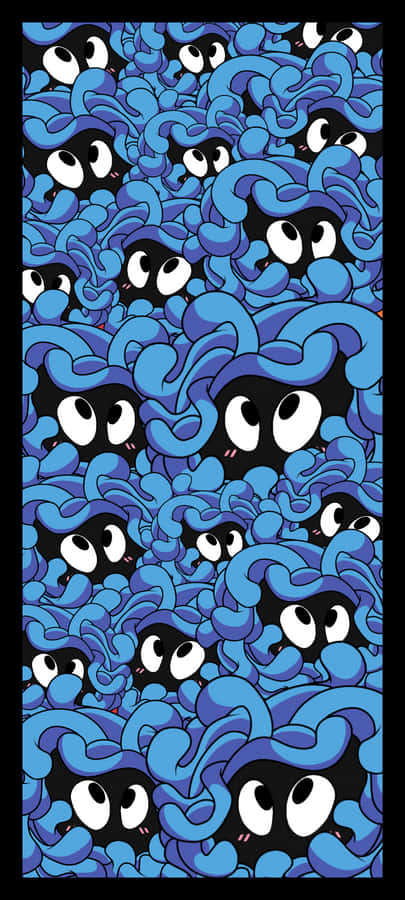 Tangela Faces Pattern Wallpaper