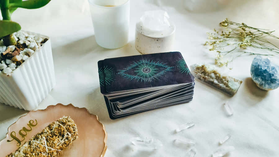 Tarot Card Reading Setup Wallpaper
