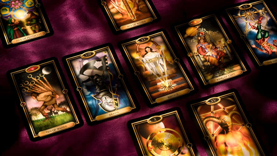 Tarot Card Spread Insights Wallpaper
