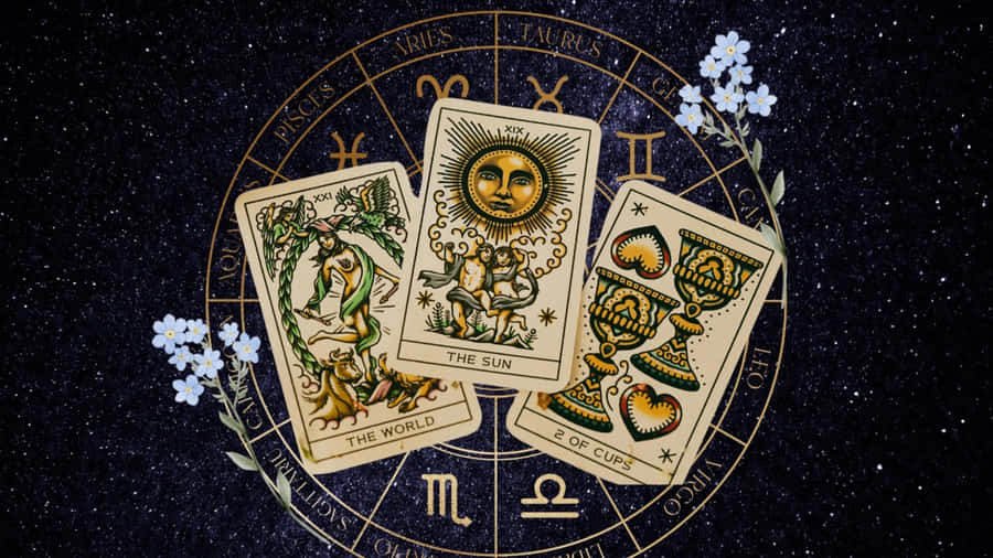 Tarot Cards And Zodiac Wallpaper