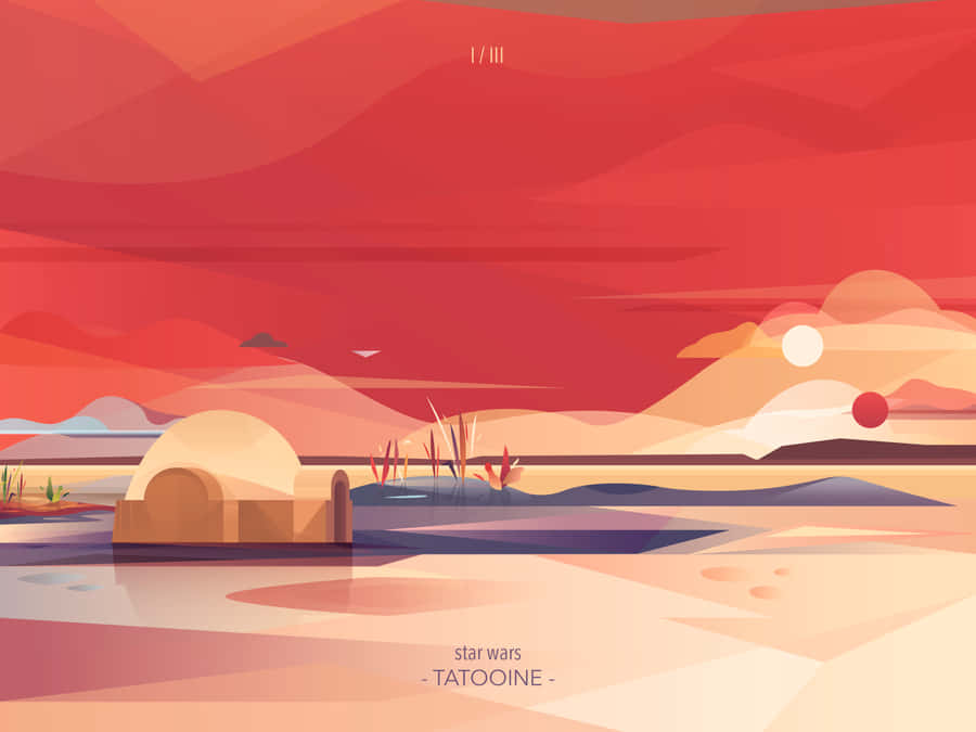 Tatooine; A Remote And Arid Desert Planet Wallpaper