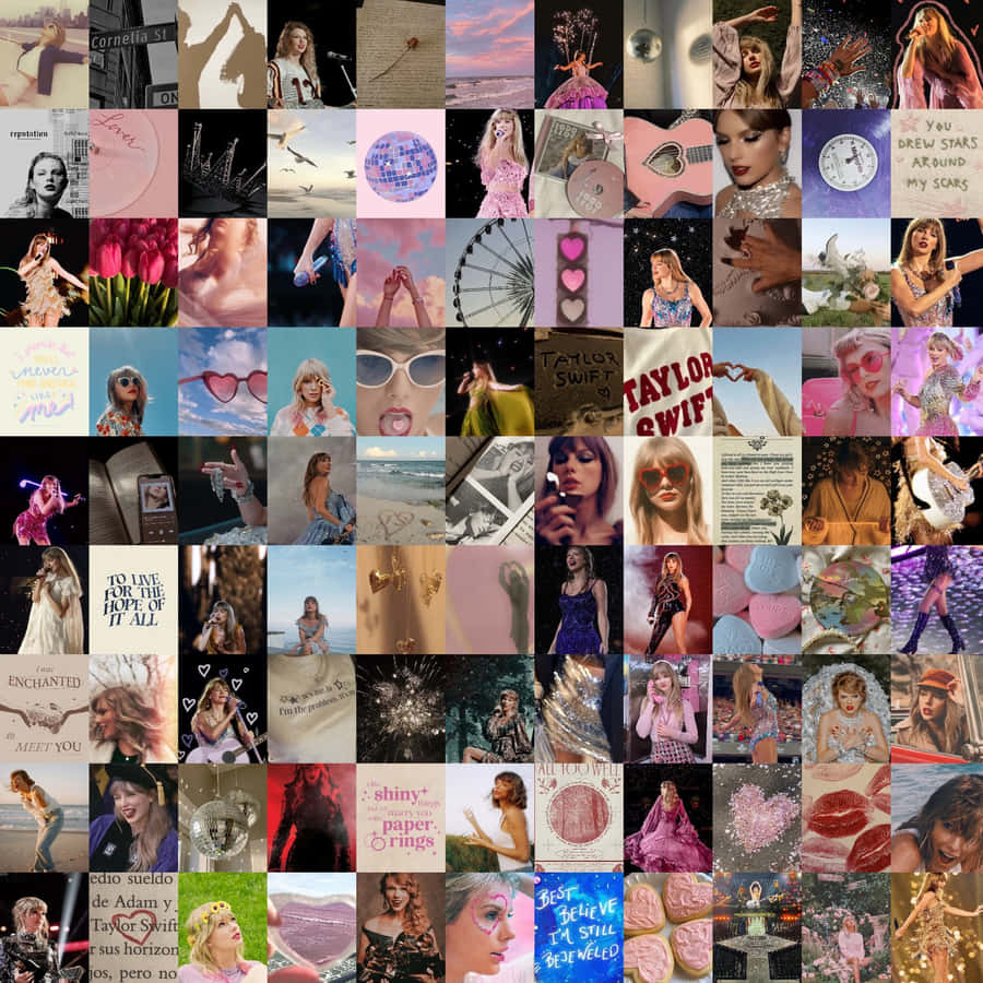 Taylor Swift Mosaic Collage Wallpaper