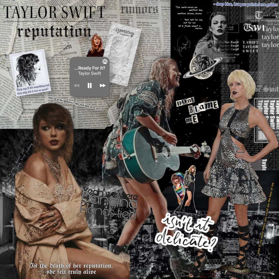 Taylor Swift Reputation Collage Wallpaper