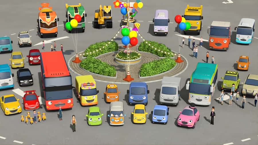 Tayo The Little Bus Characters Wallpaper