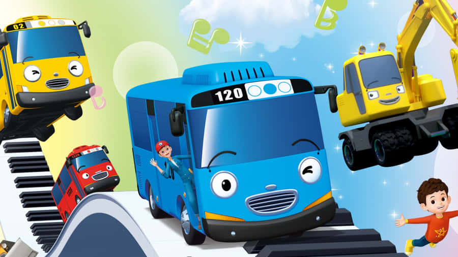 Tayo The Little Bus Characters Wallpaper