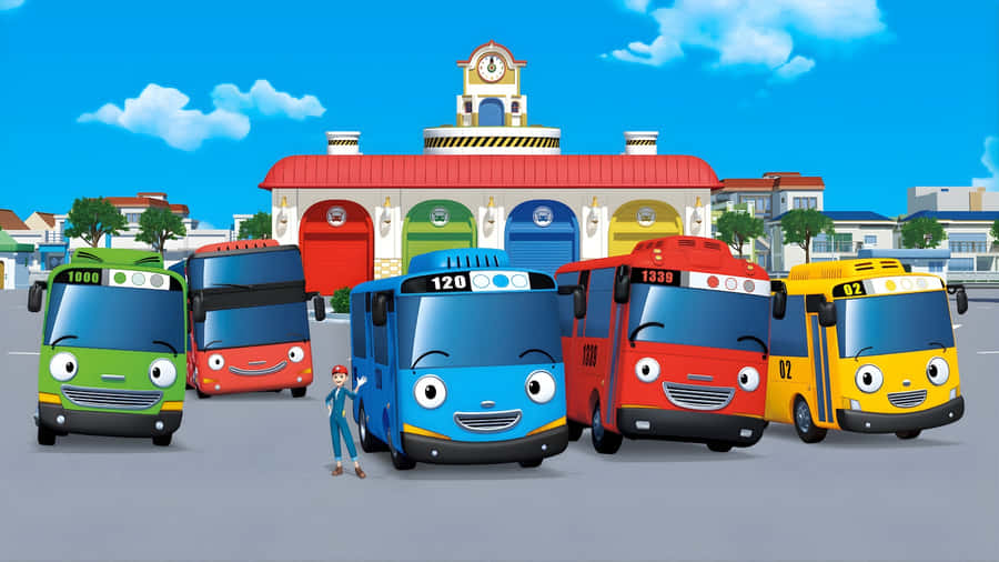 Tayo The Little Bus Characters Wallpaper