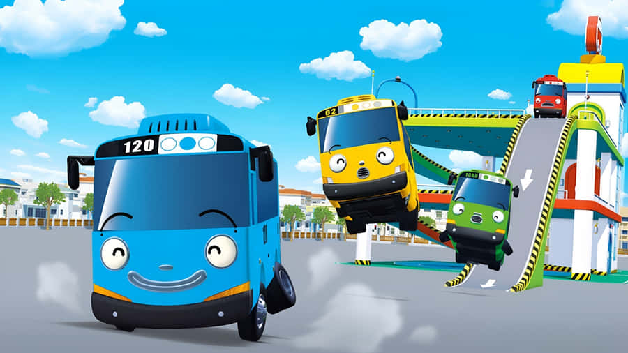 Tayo The Little Bus Characters Wallpaper