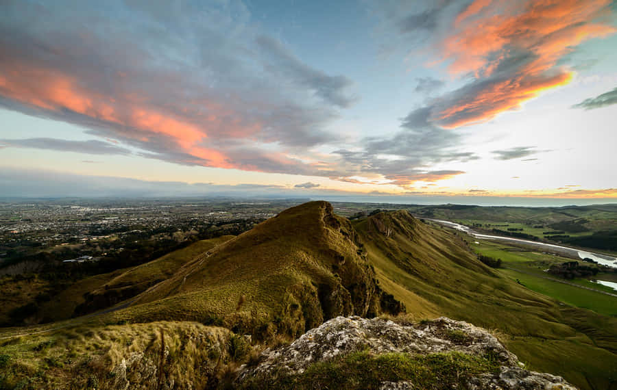 Te Mata Peak Sunset_ Hastings N Z Wallpaper
