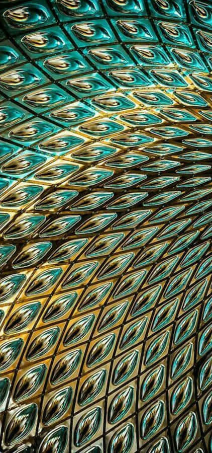 Tealand Gold Patterned Facade Wallpaper