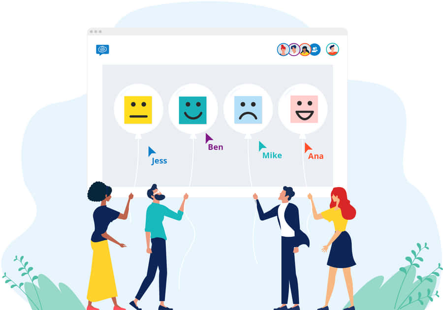 Team Feedback Session Illustration Wallpaper