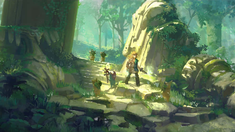 Tears Of The Kingdom Forest Exploration Wallpaper