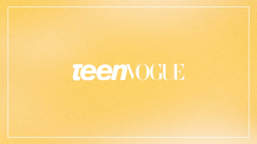 Teen Vogue Logoon Yellow Background Wallpaper