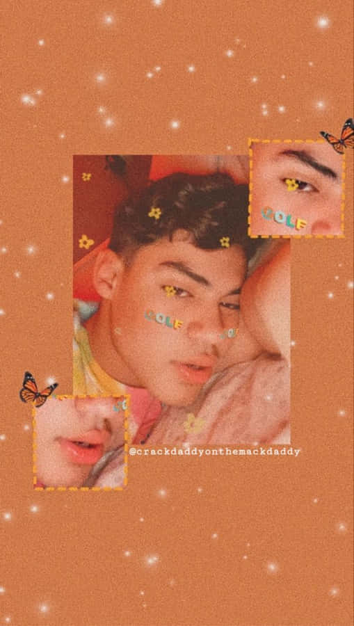 Teenage Boy Aesthetic Orange Wallpaper