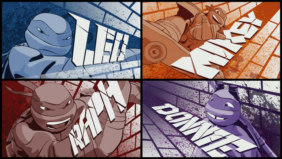 Teenage Mutant Ninja Turtles Comic Book With Nicknames Wallpaper