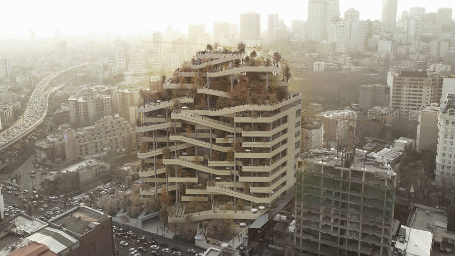 Tehran Nature Building Wallpaper