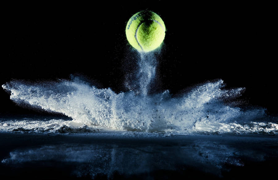 Tennis Ball Splash Wallpaper
