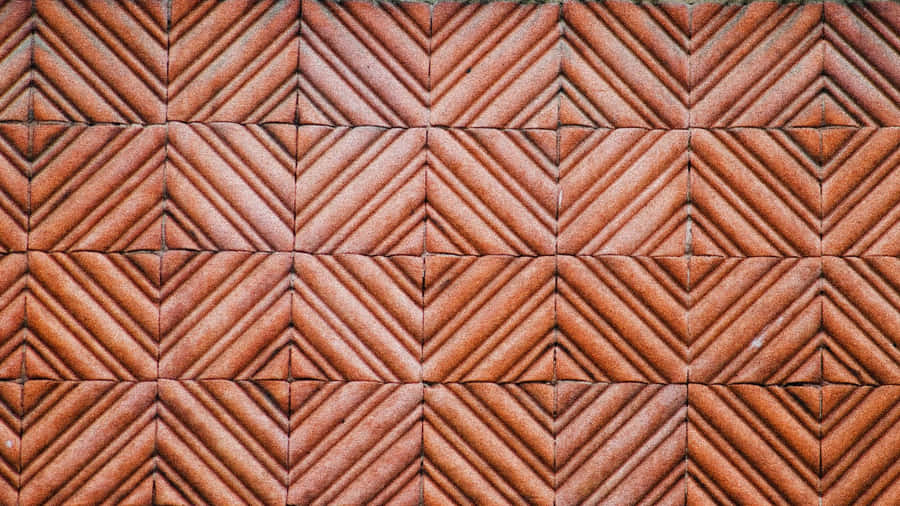 Terracotta Geometric Wall Tiles Wallpaper