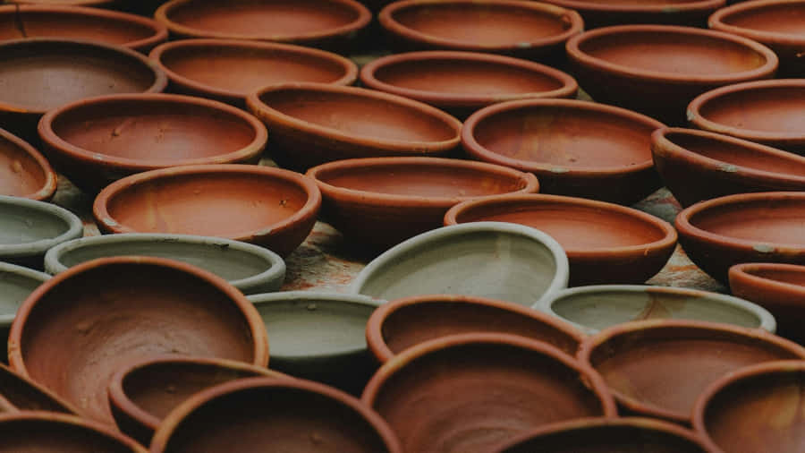Terracotta Pots Collection Wallpaper