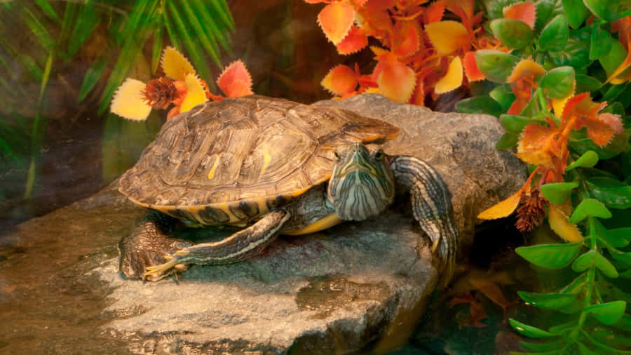 Terrapin Restingon Rock Wallpaper