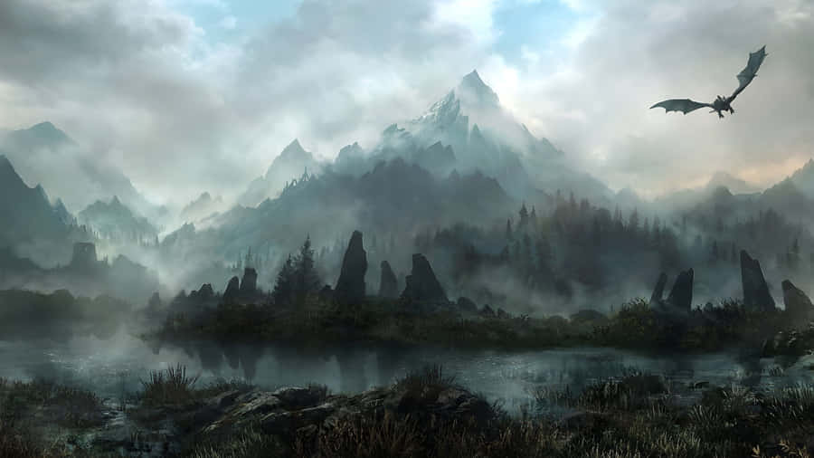 Terrasen Mountain Landscape Wallpaper