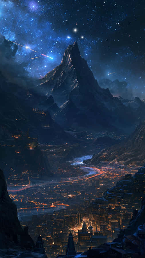 Terrasen Nightscape Magic Wallpaper