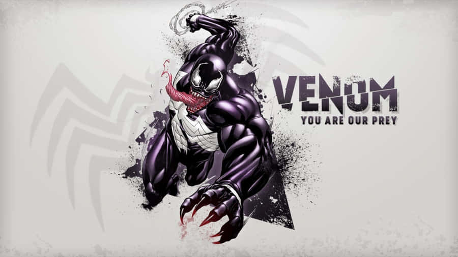 Terrifying Venom Lurking In Darkness Wallpaper