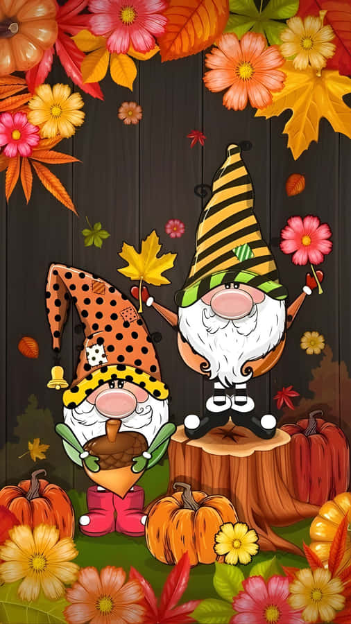 Thanksgiving Gnome Autumn Celebration Wallpaper