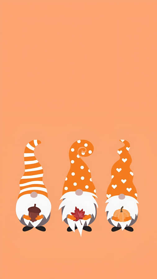 Thanksgiving Gnome Trio Wallpaper