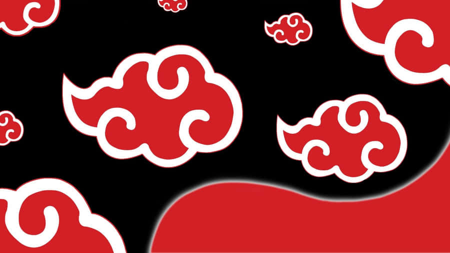 The Akatsuki Symbol Placed On A Background Of Red Wallpaper