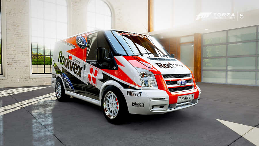 The All-new Ford Transit Sports An Impeccable Design And Unparalleled Performance Wallpaper