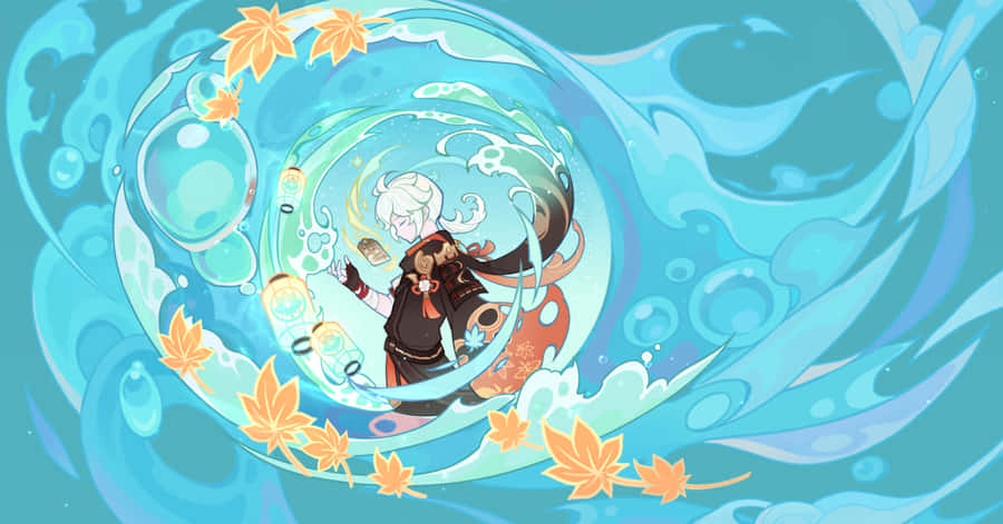 The Beautiful, Brave And Brave Kazuha On An Adventure In Genshin Impact. Wallpaper