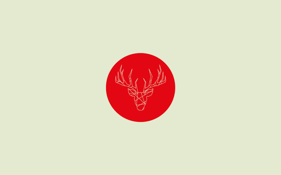 The Beauty Of Minimalist Art Of A Deer Wallpaper