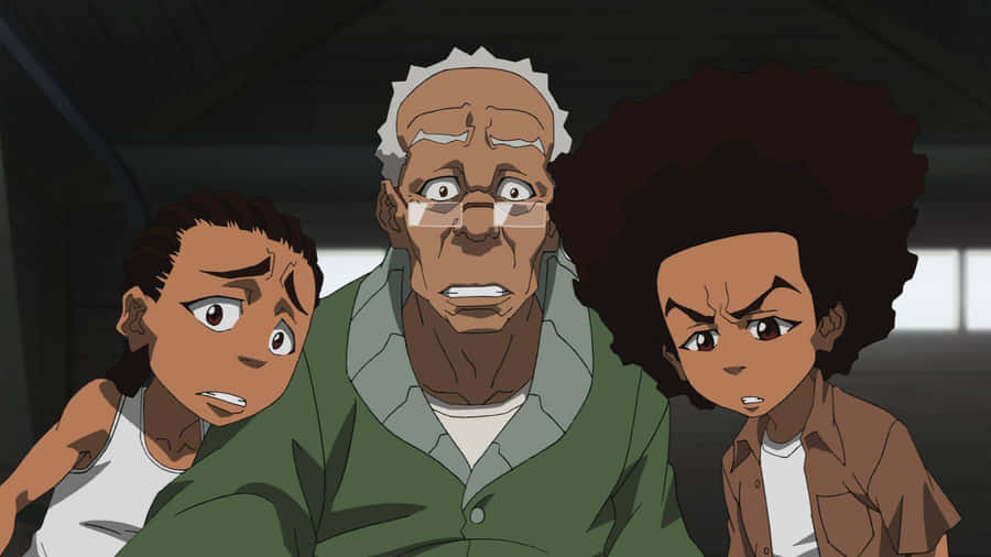 The_ Boondocks_ Characters_ Shocked_ Expression Wallpaper