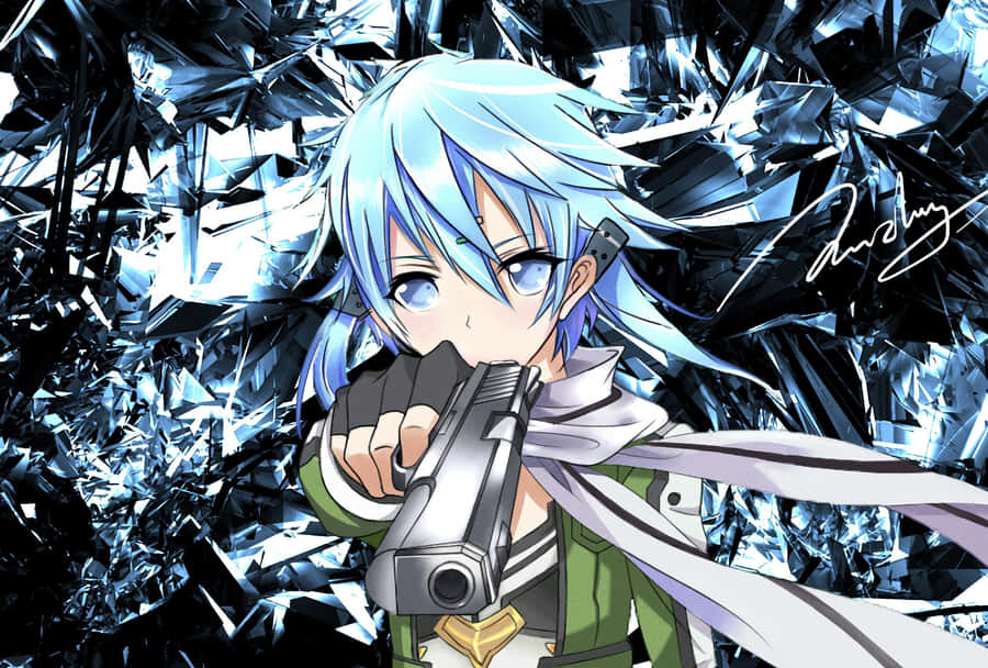The Brave Sinon From Sword Art Online Wallpaper