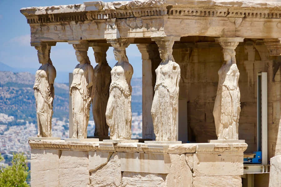 The Caryatid Porch Of The Erechtheion Wallpaper