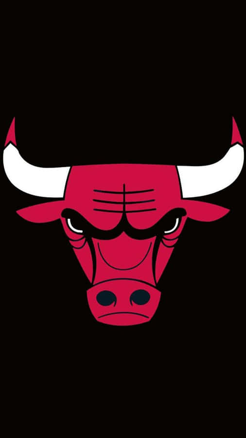 The Chicago Bulls Logo On A Black Background Wallpaper