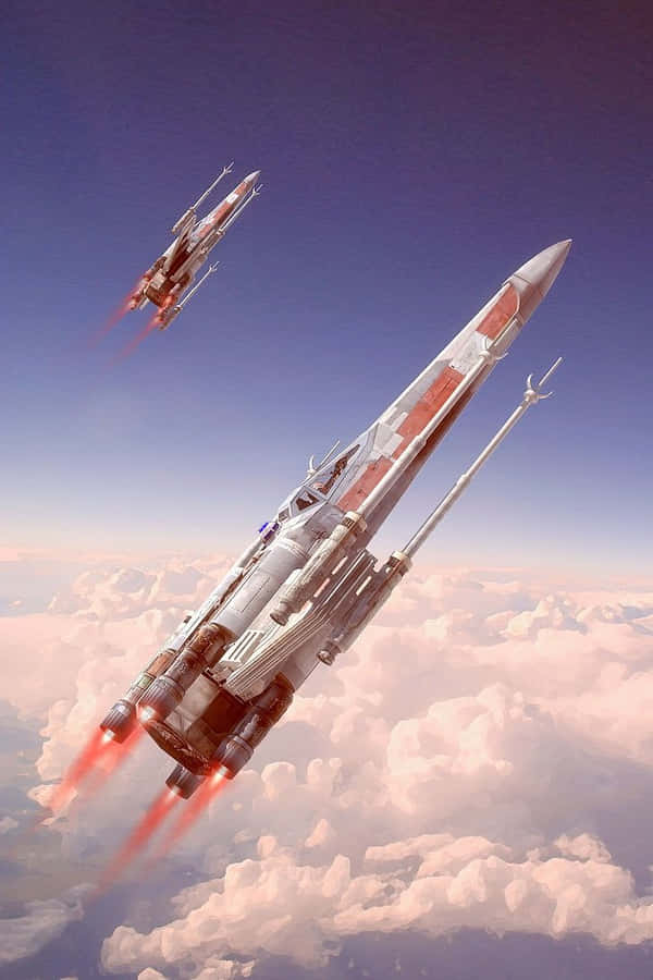 The Classic X-wing Fighter Takes To The Sky Wallpaper