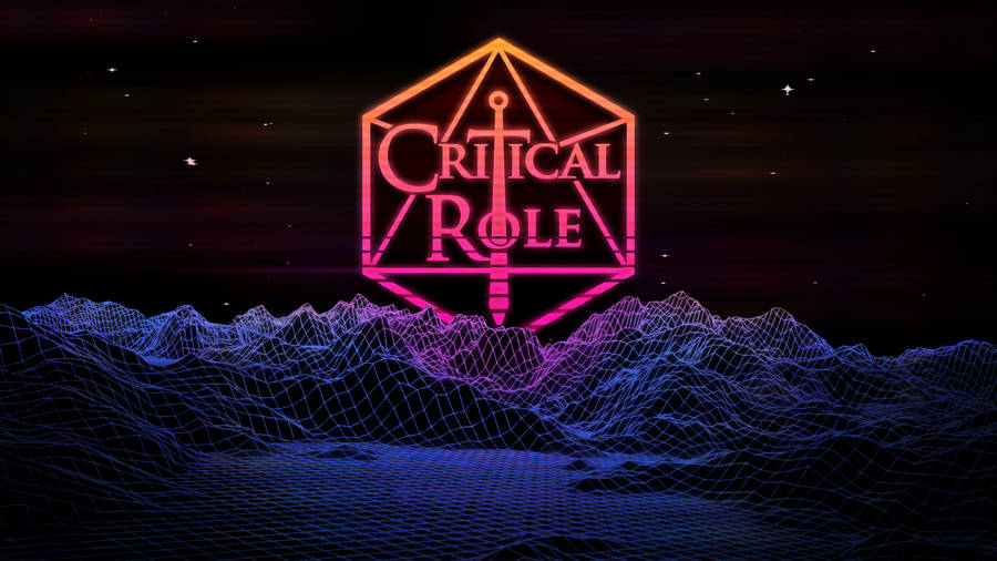 The Critical Role Logo With A Mountain Fan Art Wallpaper