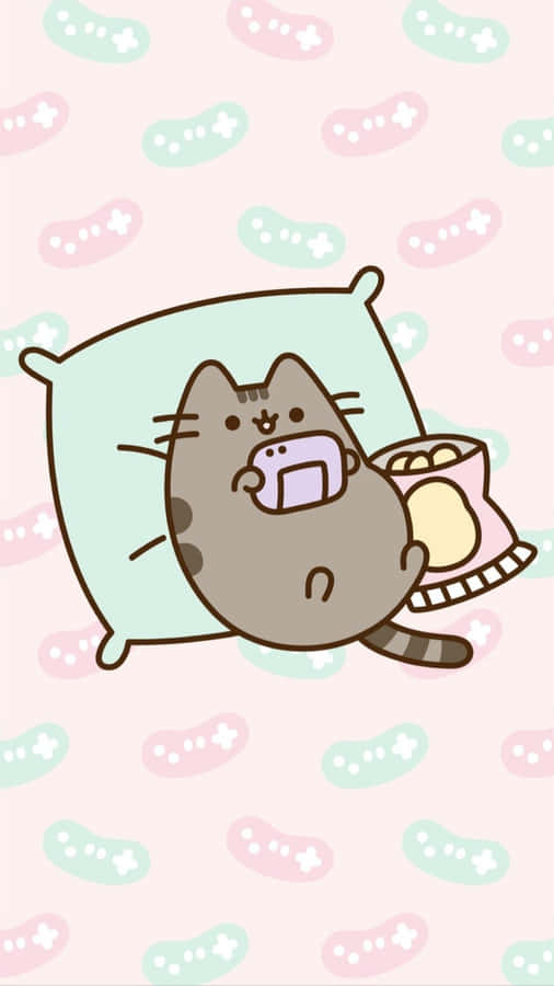 The Cute And Cuddly Kawaii Pusheen! Wallpaper