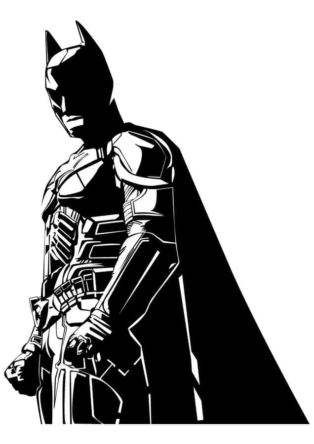 The Dark Knight In Monochrome Wallpaper