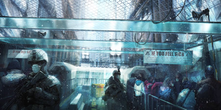 The Division Crowded Area Wallpaper