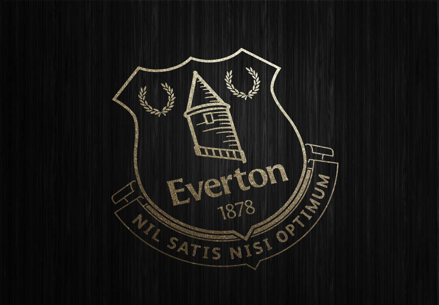 The Emblem Of Everton Football Club In Black Wallpaper
